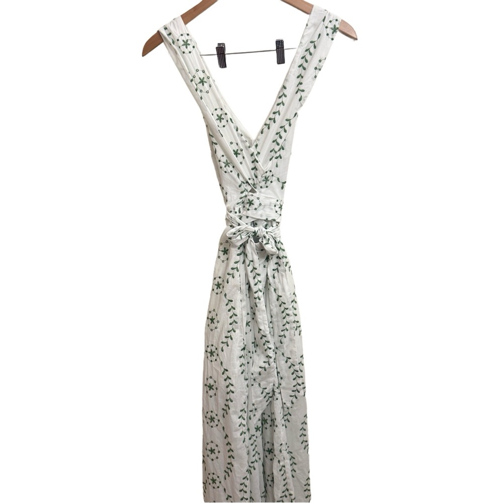 Kate Spade Cotton Maxi embroidered Open Back Sundress